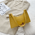  Bolsa Pequena Feminina De Couro PU Beige Yellow