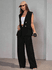 Colete Feminino, Conjunto Feminino, Colete Terno, Casual, Alfaiataria, Preto