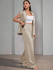Colete Feminino, Conjunto Feminino, Colete Terno, Casual, Alfaiataria, Bege