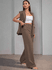 Colete Feminino, Conjunto Feminino, Colete Terno, Casual, Alfaiataria, Marrom