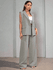 Colete Feminino, Conjunto Feminino, Colete Terno, Casual, Alfaiataria, Cinza Claro