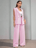 Colete Feminino, Conjunto Feminino, Colete Terno, Casual, Alfaiataria, Rosa Bebê