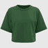 Cropped Feminino Oversized 100% Algodão 30.1 Verde Musgo