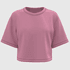 Cropped Feminino Oversized 100% Algodão 30.1 Rosa Bebê