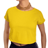 Cropped Feminino 100% Algodão 30.1 Amarelo Escuro