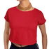 Cropped Feminino 100% Algodão 30.1 Vermelho