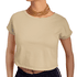 Cropped Feminino 100% Algodão 30.1 Bege