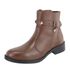 Bota Ash Couro Cano Curto Tira Spike Chocolate