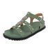 Papete Dubai Boho Ajuste Fivela Verde Militar