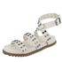 Papete Atenas Rasteira Detalhe Fivela Tornozelo OffWhite