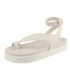 Flatform Estrela Tornozelo Detalhe Dedo OffWhite