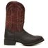 BOTA STRONG BICO QUADRADO RÚSTICO CAFÉ/VERMELHO CANO ALTO BORDADO