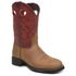 BOTA STRONG BICO REDONDO RÚSTICO CARAMELO - VERMELHO - CANO ELÁSTICO