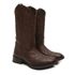 Bota Feminina Texana couro Rustico Tabaco Bordado Country Sola Pré Frezado