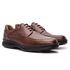 Sapato Masculino Couro Floater com Cadarço Pinhão