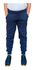 Calça Moletom Juvenil Jogger C/ Elástico Azul-escuro