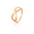 Anel Com Símbolo Do Infinito Ouro Rose 18k