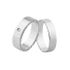 Aliança de Ouro Branco 18k com Diamantes