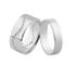 Aliança de Ouro Branco 18k com Diamantes 
