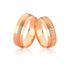 Alianças Com Diamantes Em Ouro Rose 18k 