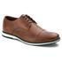 Sapato Oxford Brogue Premium em Couro Castor 
