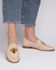 MOCASSIM MARIA ISABEL COURO OFF WHITE ABELHA BORDADA
