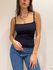 Blusa Cintia regata basica alça fina - Preta