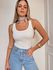 Blusa Cris regata canelada - Branco
