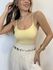 Body Lea alças finas - Amarelo
