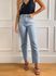 Calça Fiorella Jeans reta cintura alta - lavagem clara