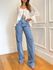 Calça Anita Wide Leg cintura média - jeans claro