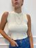 Blusa July regata com tecido canelado - Areia 