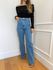 Calça Vih Wide Leg cintura super alta - Jeans médio 