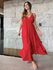 Vestido Viviane midi - Vermelho