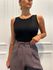 Blusa Madalena regata canelada - Preto