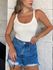 Body basic canelado Talita - Branco