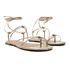 Rasteira Flat - Carol, Ouro Light