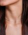 Choker Bola Achatada Folheada Prata