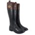 Bota Feminina em Couro Hipismo Montaria Cano Longo Preto