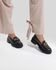 Mocassim Feminino em Couro Preto Com Fivela 3