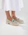 Mocassim Feminino em Couro Off White Com Fivela 4