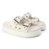 Papete Feminina Fivelas Camila Sola Alta Off White