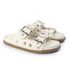 Papete Feminina Fivelas Camila Sola Baixa Off White
