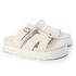Papete Feminina Elisa Fivela Detalhe em H Sola Alta Off White