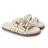 Papete Feminina Beatriz Sola Baixa Duas Tiras Off White