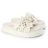 Papete Feminina Serena Sola Alta Tiras de Onda Off White