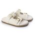 Papete Feminina Vitoria Duas Tiras Sola Baixa Off White
