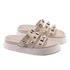 Sandalia Papete Cecilia Tiras com Piramide Off White