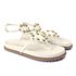 Sandalia Papete Sola Baixa Sara Off White