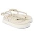 Sandalia Papete Sola Alta Rebeca Off White